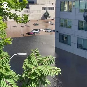 28K views · 336 reactions | Footage shows vehicles submerged in floodwaters on Thursday morning in Philadelphia. Rescue efforts continued in Pennsylvania after severe flooding and a confirmed EF-2 tornado swept through the state on Wednesday during Hurricane Ida. | CBS News | Facebook