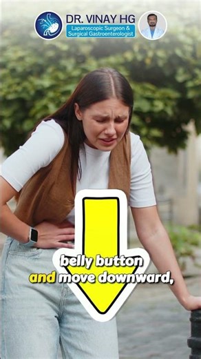 Sharp pain in the lower right abdomen could be a sign of appendicitis.