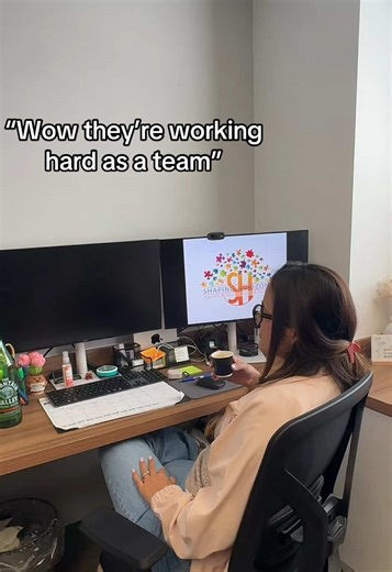 Hard at work on Fridays ✨#teamwork #officefun #officejob #aba | team work