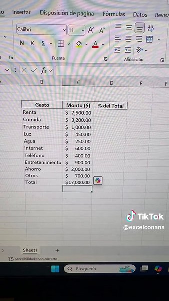 Calcular porcentajes en Excel fácilmente