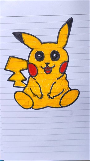 How To Draw Pikachu Using Number "6"..........🤫