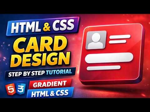 How to Create Modern Card Design with HTML & CSS | Beginner Tutorial