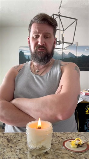 Emergency candles out of crisco!