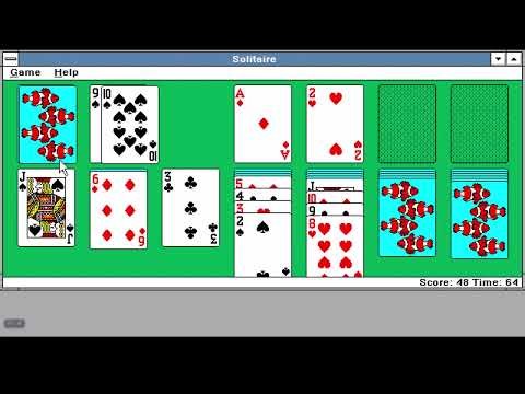 Paying retro vintage solitaire on old windows version!
