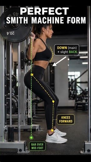 Perfect Smith Machine Squat Form 🔥 (Fix This Mistake NOW)#shorts