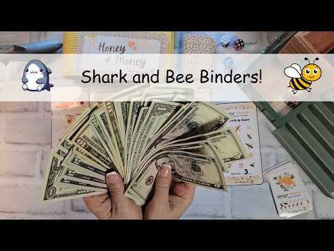 Saving money in my Shark Binder! | Saving money in my Bee Binder! #cash #cashstuffing