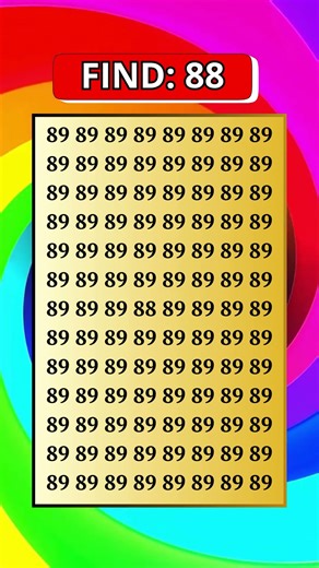 Can You Find the Number 87? 👀 Focus Challenge Quiz | Find It Challenge #shorts