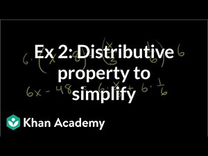 Ex 2: Distributive property to simplify | Linear equations | Algebra I | Khan Academy