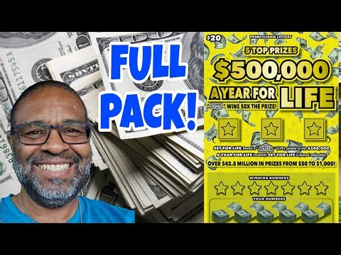 $500,000 A Year For Life | WHOLE PACK | PA LOTTERY SCRATCH OFF TICKETS