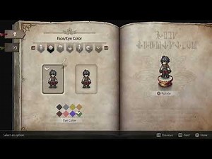 Octopath Traveler 0 - Character Creation Menu with Music