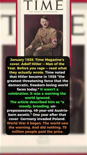Hitler Was Named Time's Man of The Year — What They Actually Said Will Shock You #wwii #history