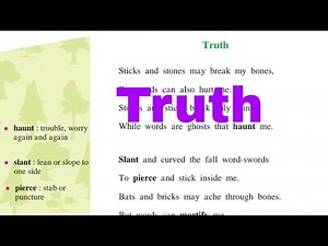 8th standard English poem Truth