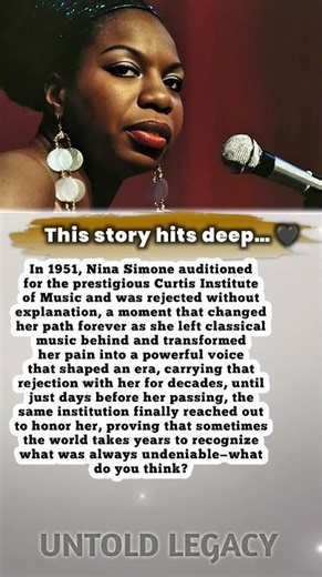 They Rejected Her Dream… Fifty Years Later, They Came Back 🎹🖤#NinaSimone #Inspiration #Shorts