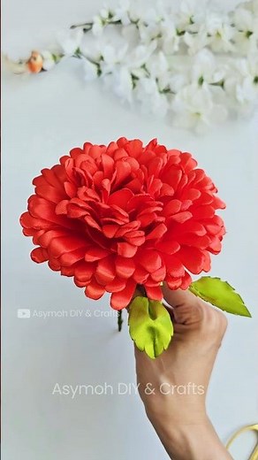 DIY Satin Ribbon Flower 🌹 Romantic & Easy Craft Idea 💐 Flower making #shortsviral #shorts #diycrafts
