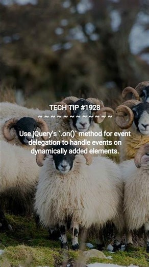 jQuery Event Handling with .on() | 2026-01-05 | #Shorts #dotKey #TechTips #systemadmintips