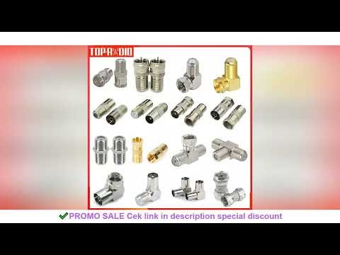 F Type to TV IEC 90 Degree Male Plug Female Jack RF Coaxial Adapter Splitter Gold Plated Connector f