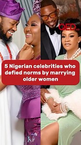 93K views · 659 reactions | Nigerian celebrities who defied norms by marrying older women Love is indeed a beautiful thing #qedng #topvideo #explorepage #loveintheair #loveage | QEDNG | Facebook
