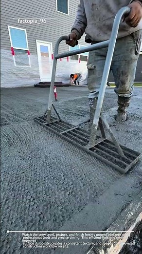 Perfect Concrete Finishing Process! Watch This Smooth Texture Technique in Action 🔥