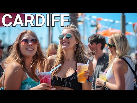 CARDIFF WALES, CARDIFF WALKING TOUR: HIGHLIGHTS OF THE WELSH CAPITAL, HEATWAVE WALK, 4K HDR
