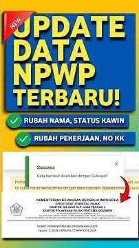 EASY WAY TO UPDATE YOUR NPWP DATA ONLINE
