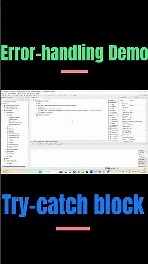 #Error handling Demo#try-catch block#shorts#webmethods