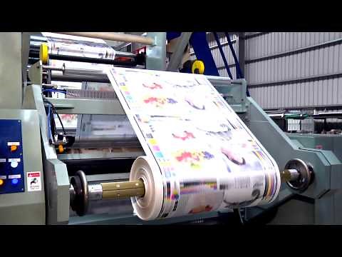 PRINTPLAS PKF1000-4HS FLEXO STACK TYPE PAPER / PLASTIC FILM PRINTING MACHINE