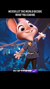 🎬 Movie: Zootopia (2016) 🎥 Scene: As a child, Judy Hopps boldly announces her dream of becoming a police officer, even as others doubt her because she’s “just a bunny.” Years later, she proves them wrong by becoming the first bunny cop in Zootopia. 📖 Summary: From the moment she was young, Judy Hopps knew she wanted more than the life everyone expected of her. In a world where predators and prey are boxed into stereotypes, she was constantly reminded that she was “too small,” “too weak,” and 