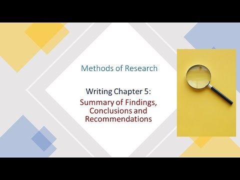 Chapter 5: Summary of Findings, Conclusions and Recommendations