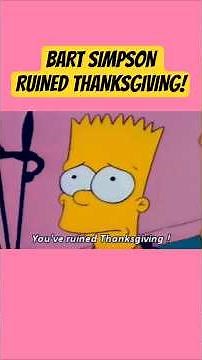 In 1990, Bart Simpson ruined Thanksgiving! #Simpsons #TV #90s