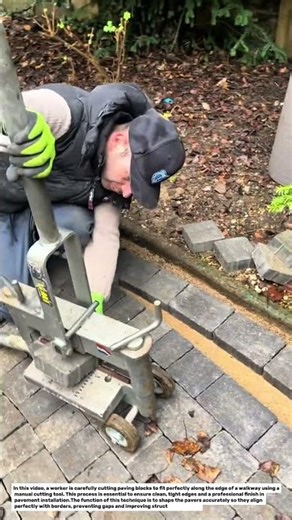 Smart Paver Cutting Trick! Fast & Precise Edge Finishing Method.