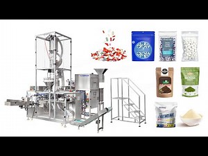 Pharma Tablet Pill Packaging machine | Horizontal Pouch Packing Machine For Stand up M Shape Pouch