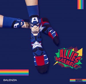 Be a sock avenger for equality! Wear our Captain America socks to fight for love, justice in the most amazing way. 🏳️‍🌈💫 Visit our website to unleash your inner hero and march towards a more inclusive future! 🎁💚 #BalenziaSocks #Socks #SocksStyle #Accessories #SockOfTheDay #InstaSocks #SocksAddict #SocksFashion #CoolSocks #FunSocks #CuteSocks #Pride #PrideMonth #MinnieMouse #DisneySocks #Disney | SocksXpress