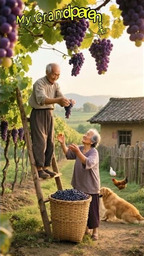 Grandparents’ Grape Harvest 🍇❤️ A Love Story in the Vineyard