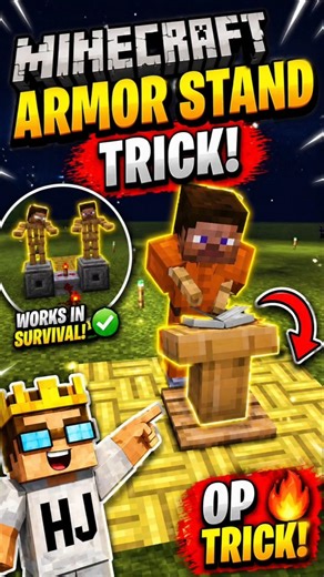 Minecraft Armor Stand Trick 🤯 OP Secret Build!