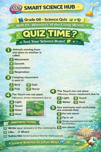 Living Things & Movement 🧠🌱 | Living vs Non-Living Quiz