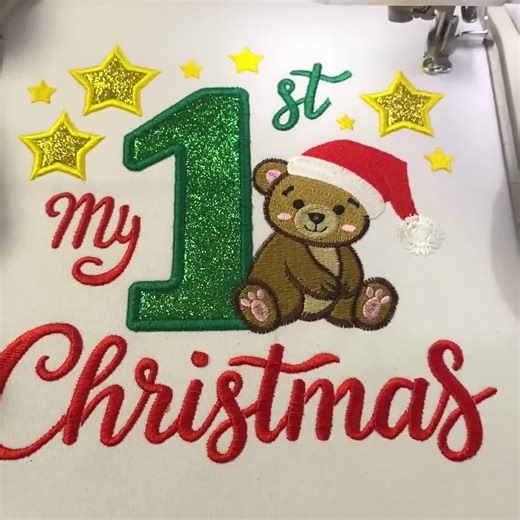 My First Christmas Machine Embroidery Design, Applique Embroidery for Baby Boy (instant Download) - Etsy