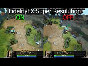 FidelityFX Super Resolution in Dota 2 GRAPHICS COMPARISON On / Off