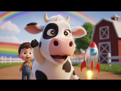 🐄 Fun Space & Animal Songs for Kids | Cows in Space Sing Along and More!