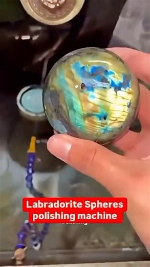 Unveiling the Shine 🌈 | Labradorite Polishing Process Step by Step