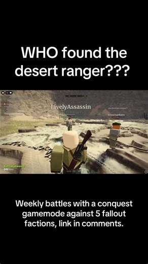 Desert Ranger Battles in Fallout: Roblox Gameplay