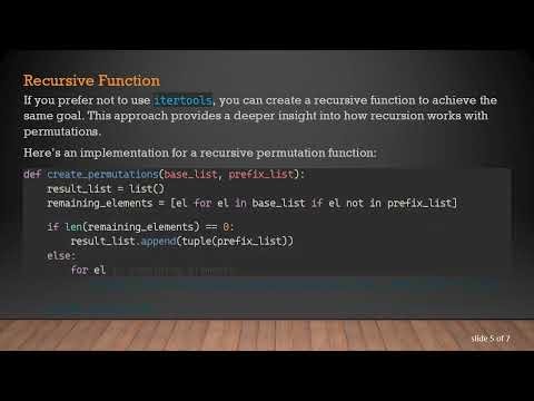 Crafting Python Recursive Permutations with a Fixed First Element