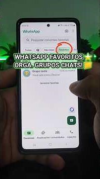 Como ADICIONAR CONVERSAS e GRUPOS aos FAVORITOS no WhatsApp (Nova Função)