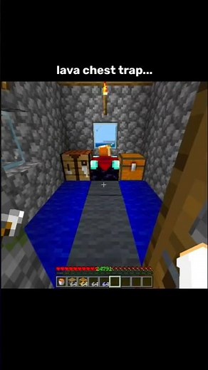 lava trap🤯 #minecraft #shorts #minecraft