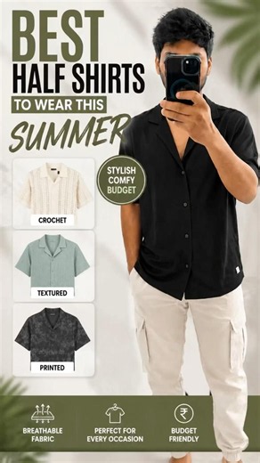 Best Half Shirts for Men ✨ Budget + Stylish + Comfortable 👕