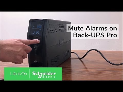 Muting Alarms on APC Back-UPS Pro | Schneider Electric