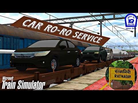 INTRODUCING CAR RO-RO SERVICE IN KONKAN RAILWAYS || INDIAN TRAIN SIMULATOR FOR PC || LIVE MSTS
