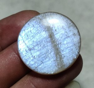 Flashy Blue African Moonstone Gemstone: Round Cabachon Hand Polished, Natural 27×27×5 Mm - Etsy UK