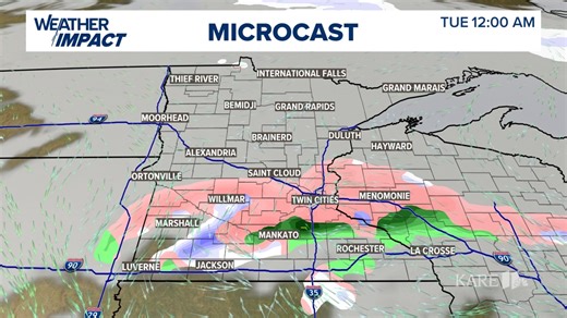 KARE 11 issues Weather Impact Alert as freezing rain threatens travel