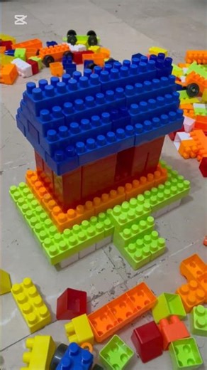 Satisfying diy block house/ building blocks/ block fun / block game