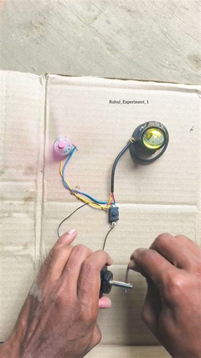 Turning Gear Motor Power Into Light & Airflow! #TechDIY #experiment #innovation